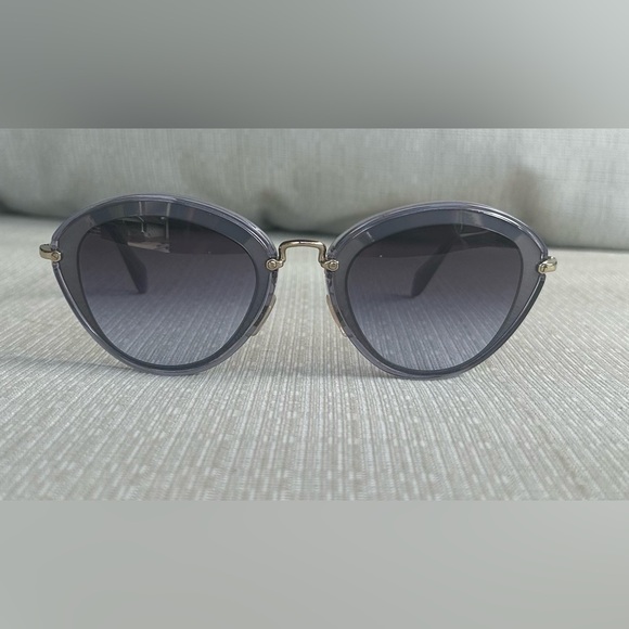NWOT Miu Miu Gray & Gold Sunglasses main image 5